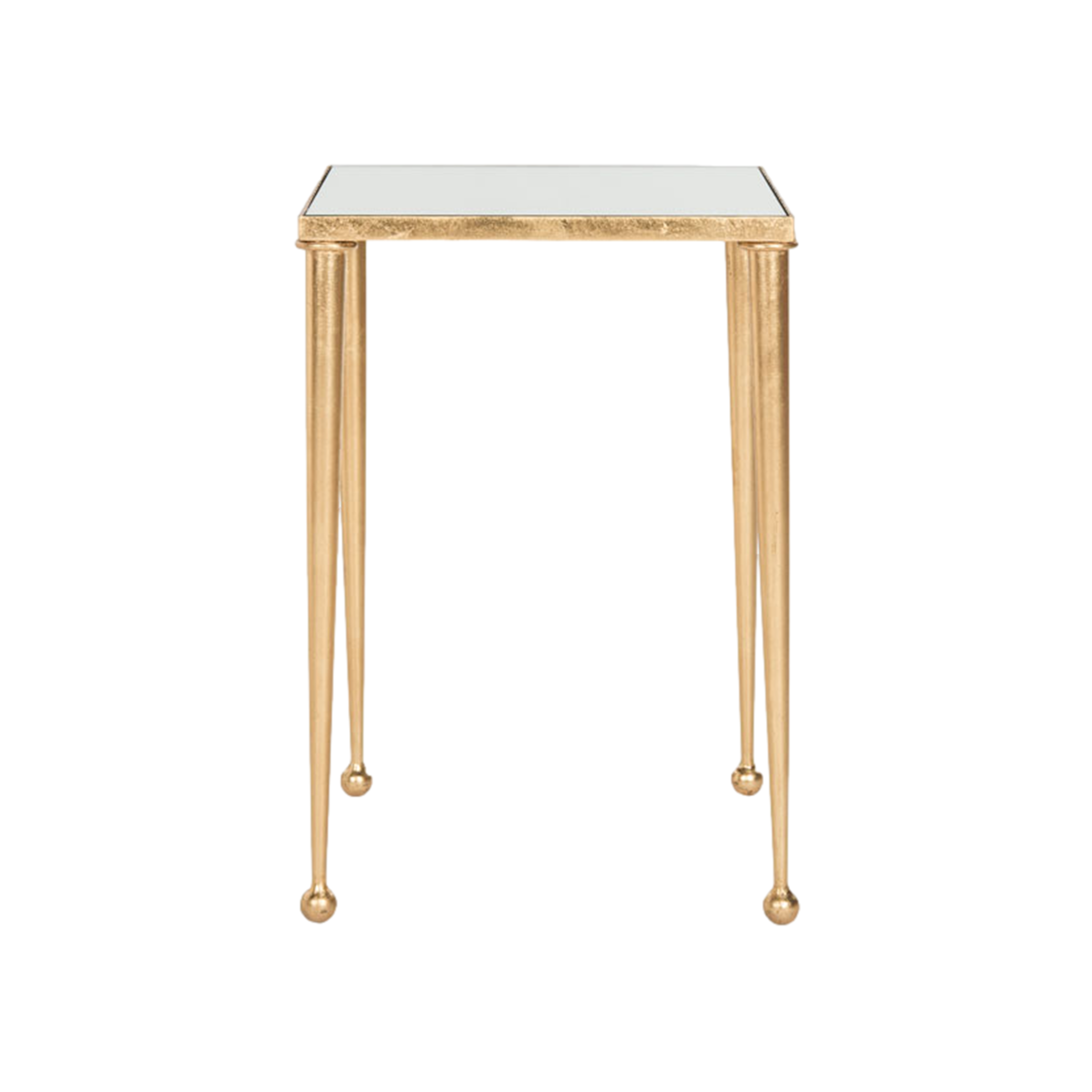 Mirror Gold Leaf End Table