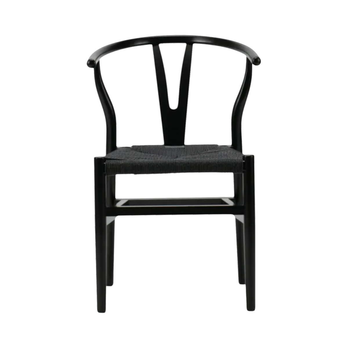 Woven Wishbone Chair (Black)