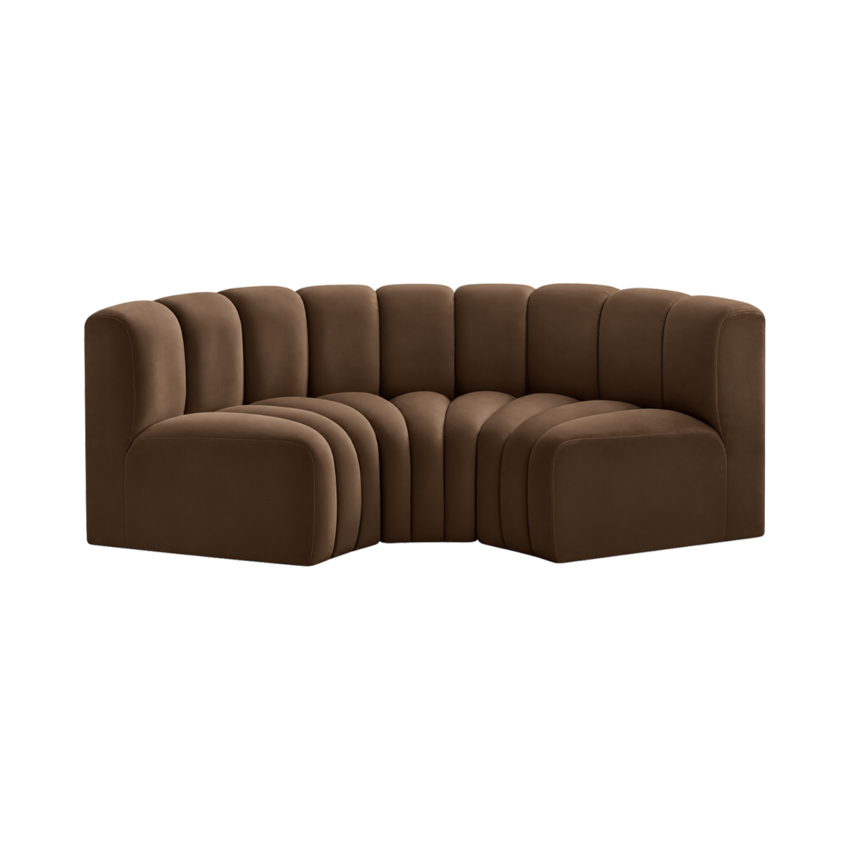 Arc Modular Sectional (3-piece) (Brown)