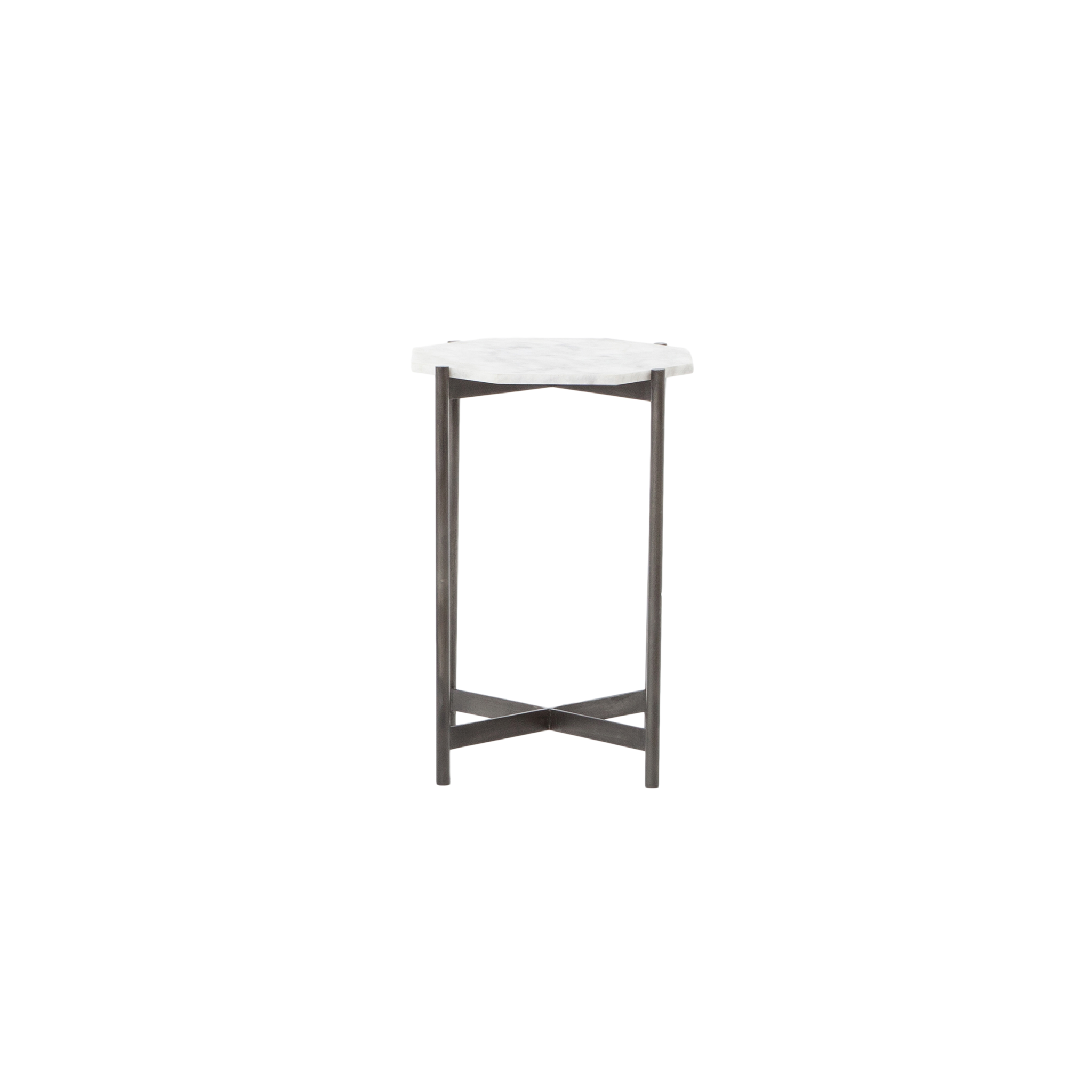 Hewitt Accent Table | Hammered Grey