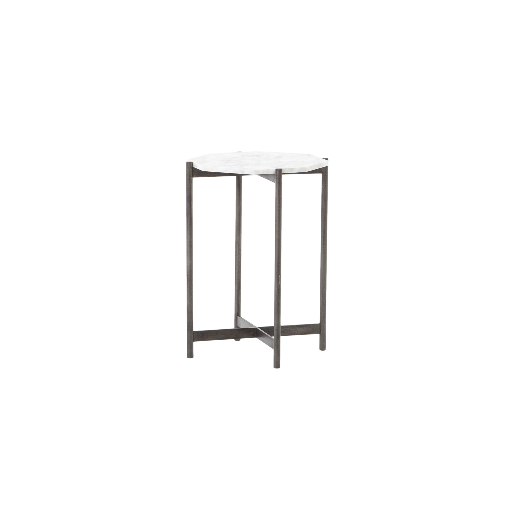 Hewitt Accent Table | Hammered Grey