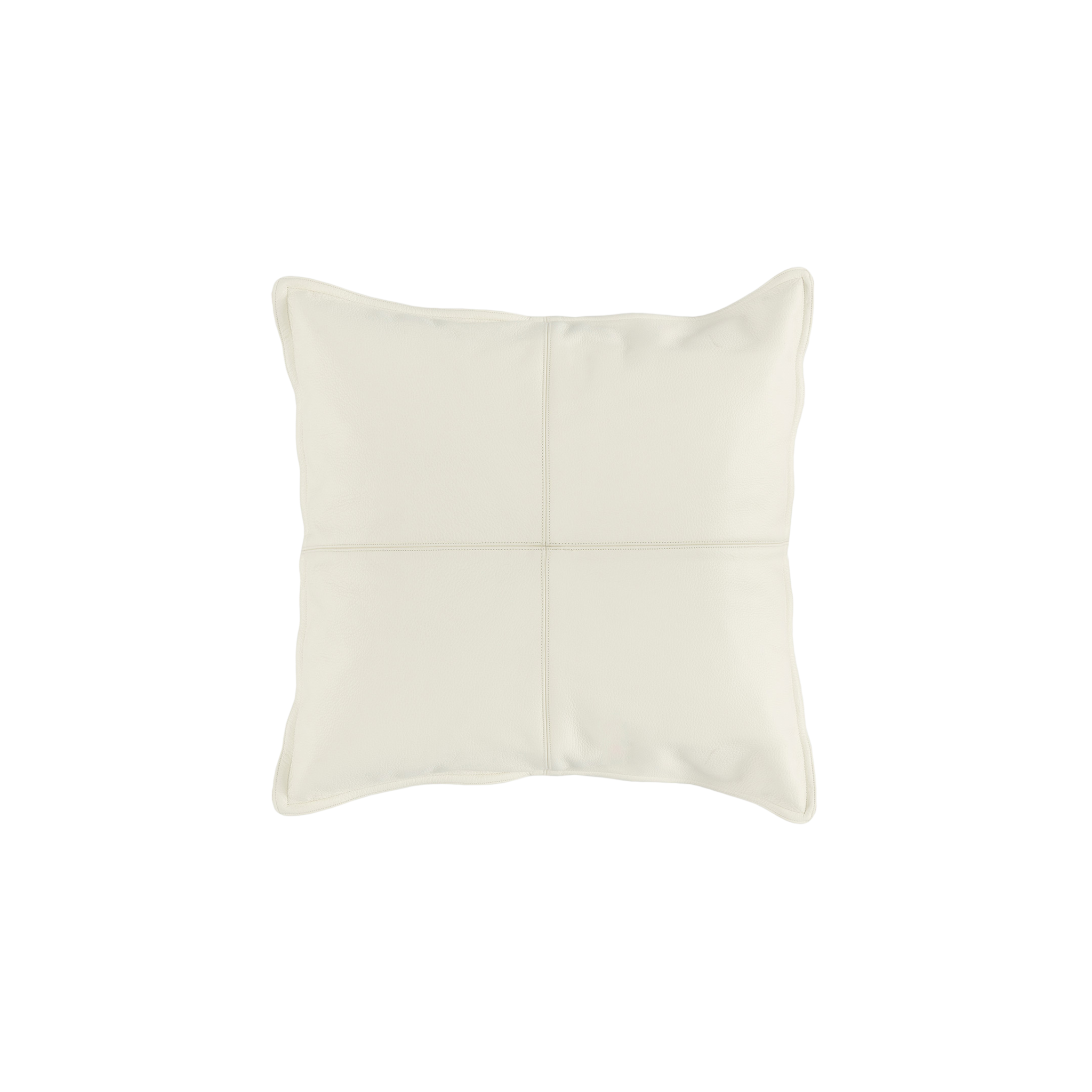 Worn Leather Pillow | Ivory