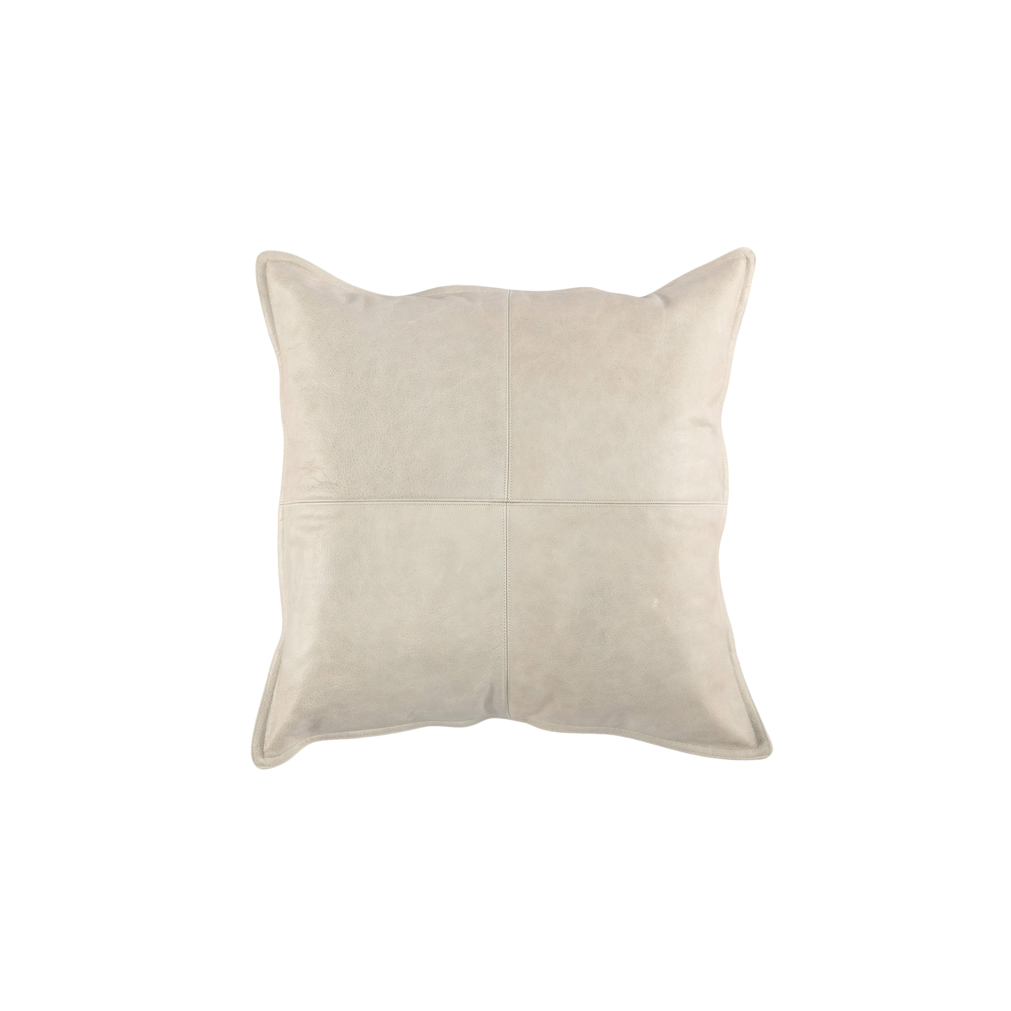 Worn Leather Pillow | Stone